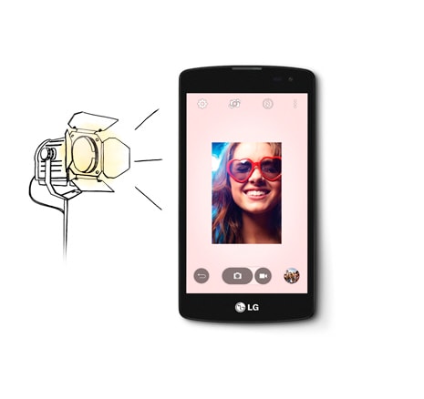 Frontkamera med virtuell blits